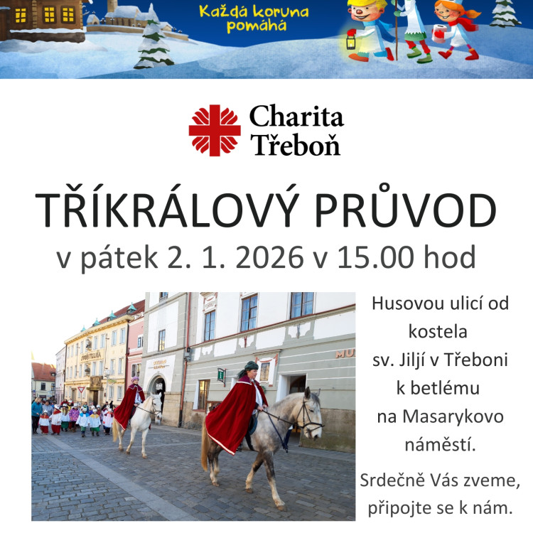 Tříkrálový průvod v Třeboni