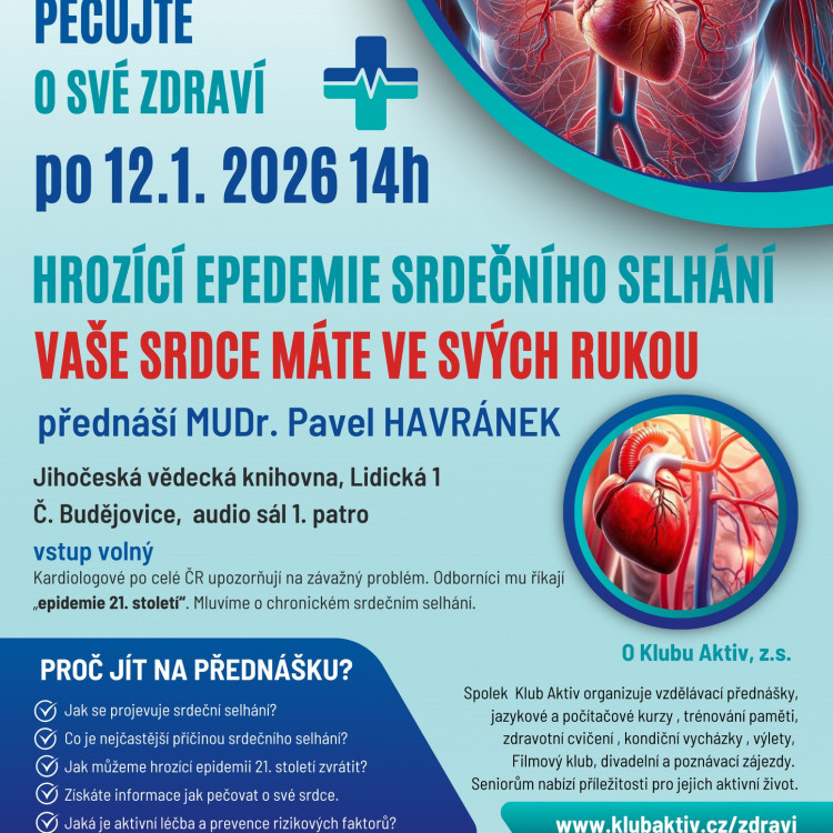 Přednáška: Vaše srdce máte ve svých rukou 