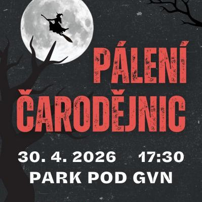 Pálení čarodějnic v parku pod gymnáziem