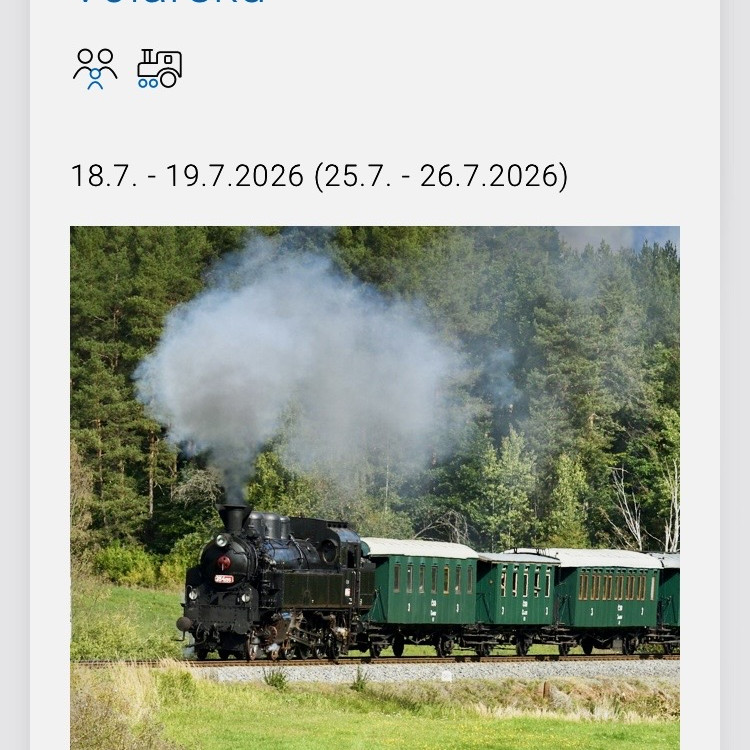 Šumavské léto s párou na Volarsku