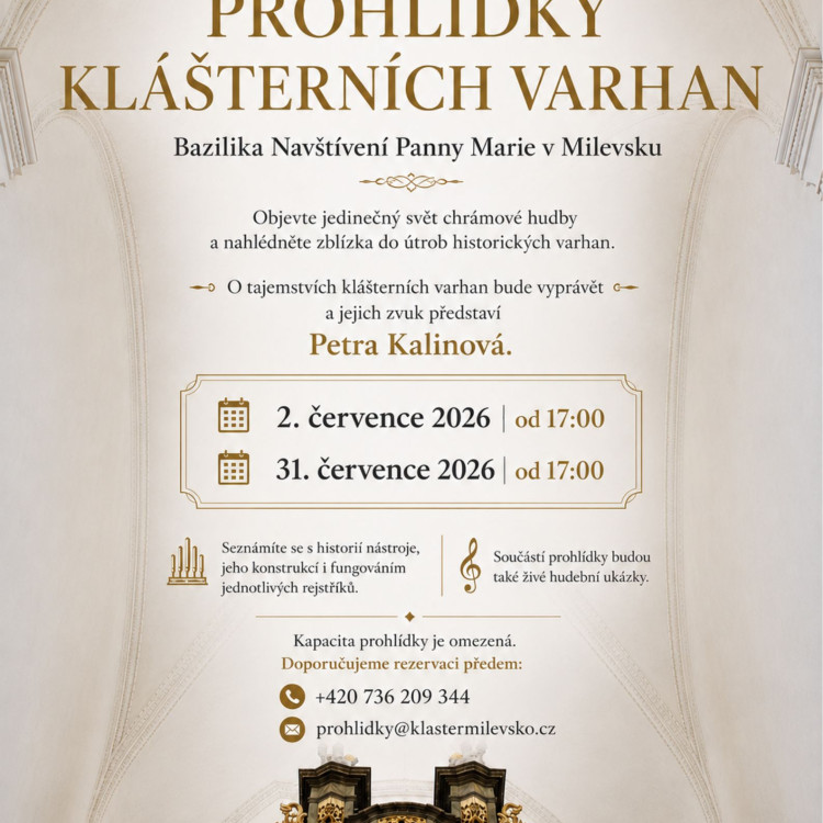 Prohlídka klášterních varhan s ukázkami