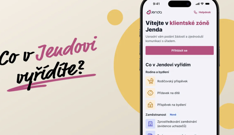 Jenda je nově i mobilní aplikací. Dávky či příspěvky bude možné vyřídit snadněji