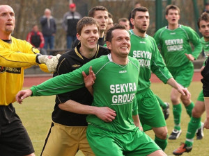 Roudenský gólman Daniel Kerl si ve vápně dokáže sjednat pořádek