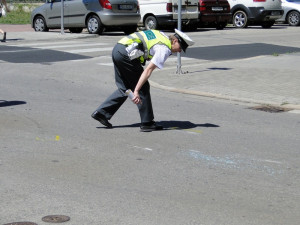 bouračka v ulici Matice Školské a Generála Svobody 3