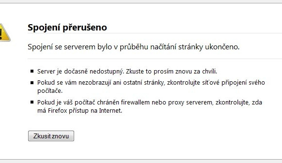 Zobrazila se vám podobná hláška v sobotu večer po otevření vašeho internetového prohlížeče