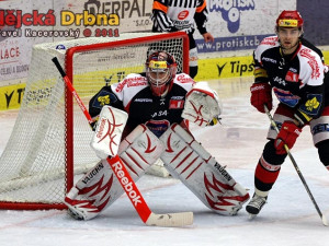 Více než půlku zápasu odchytal náhradní gólman Mountfieldu Pavel Kantor