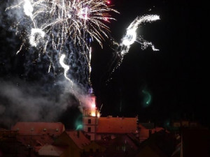 Ohňostroj v Třeboni