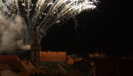 Ohňostroj v Třeboni
