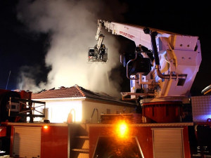 Požár rodinného domu v Roudném