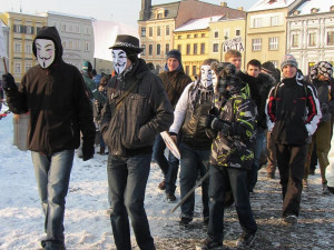 Budějcký protest proti dohodě ACTA
