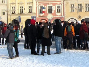 Budějcký protest proti dohodě ACTA