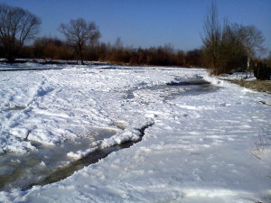 Vltava v Rožnově (3. února)