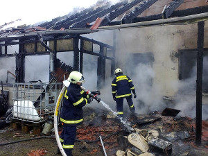 Požár rodinného domu v Libívi