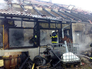 Požár rodinného domu v Libívi