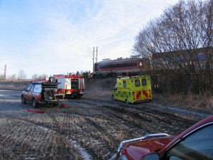 Tragický střet dodávky a vlaku u Protivína