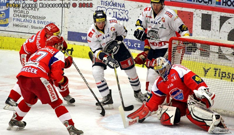 Úvodní zápas čtvrtfinále Česká pojišťovna play off mezi Bílými Tygry a Mountfieldem vyhrál Liberec