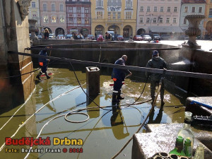 Čištění Samsonovy kašny