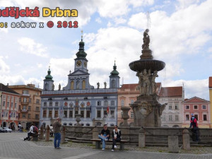 Samsonova kašna na budějckém náměstí