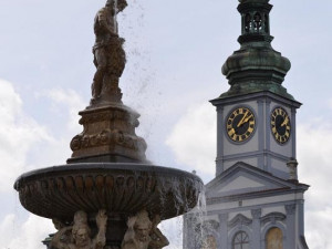 Samsonova kašna na budějckém náměstí