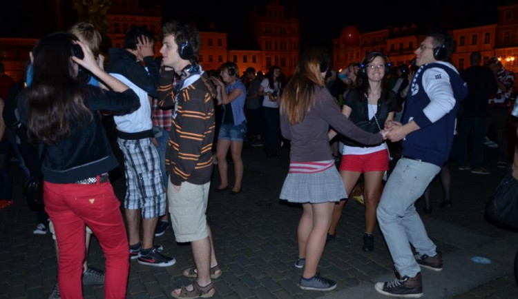 Silent Disco na náměstí Přemysla Otakara II.