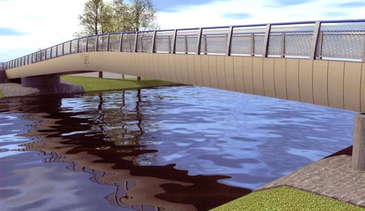 Nová podoba lávky u Budvar arény