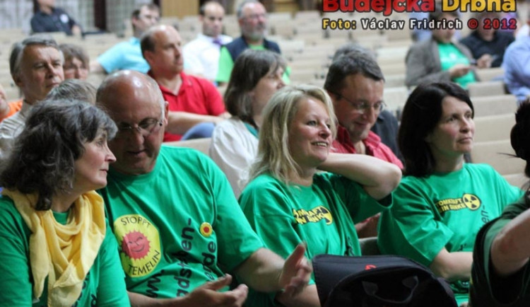 Rakouští odpůrci Temelína v budějcké Sportovní hale