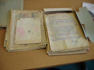 Popravčí protokol ve Státním ústředním archivu Praha