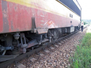 Vlak po střetu s renaultem