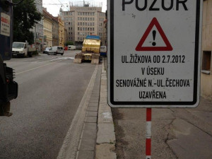 Uzavírka Žižkovy ulice