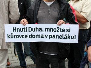 Antiprotestu se zúčastnil i manžer hlubockého fotbalu Pavel Mádl