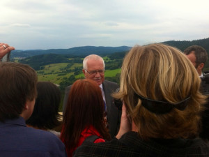 Prezident na vrcholu věže :)