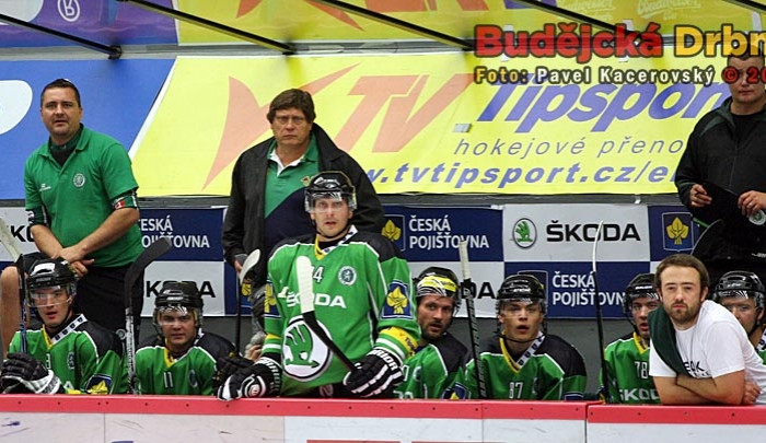 František Výborný na mladoboleslavské střídačce