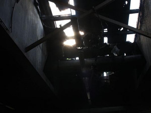 Požár střechy slévárny zinku firmy Motor Jikov