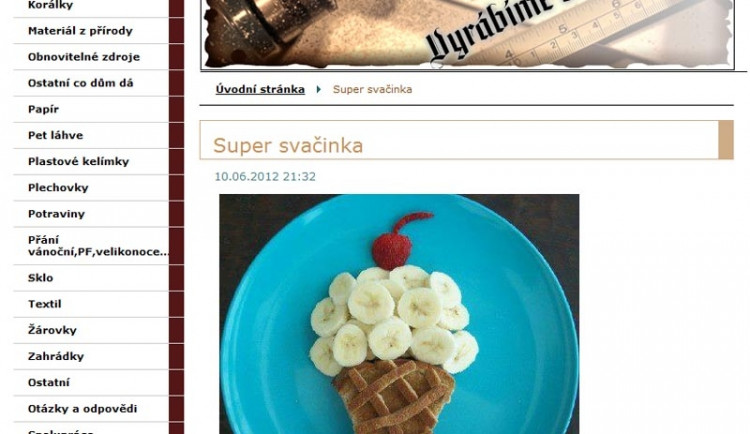 Webový portál Vyrábíme co dům dá