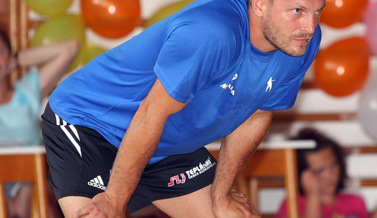 Michal Sládeček při ukončení školního roku na ZŠ Za Nádražím v Českém Krumlově