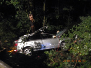 Náraz do stromu u Trocnova nepřežil v sobotu ráno řidič Audi Q7