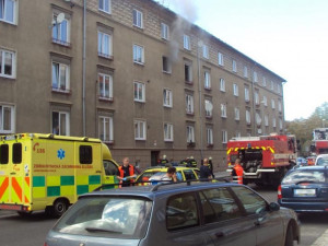 Byt v Čechově ulici zachvátil požár, našli tam mrtvou ženu