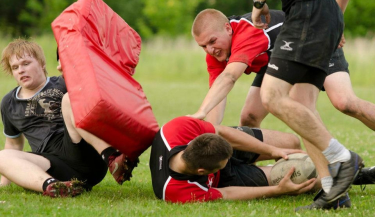 Momentka z tréninku Rugby clubu České Budějovice