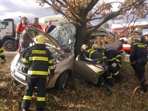 Náraz do stromu u Plané nepřežila řidička volkswagenu