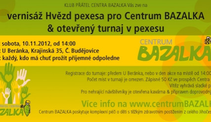 Centrum BAZALKA - pozvánka vernisáž & turnaj