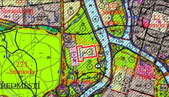 Výřez z územního plánu