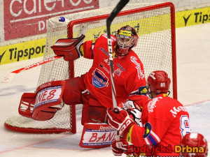 Budějcký gólman Pavel Kantor proti Třinci opět zářil