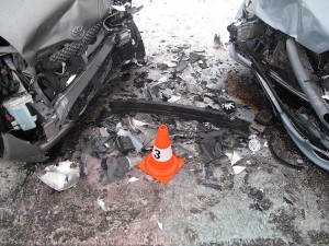 Při čelním střetu vznikla škoda nejméně 170 tisíc korun