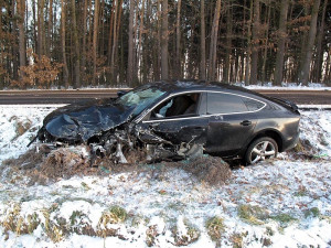 Havarové audi zahraničního řidiče
