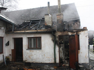 Požár rodinného domu v Bukové