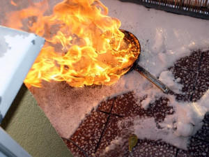 Požár kuchyně v domě v Loucké ulici