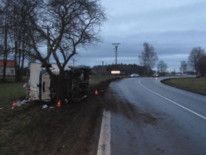 Havarované nákladní vozidlo Renault Midlum
