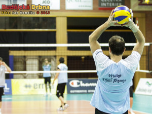 Volejbalisté Ankary při tréninku v budějcké Sportovní hale