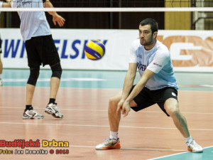 Volejbalisté Ankary při tréninku v budějcké Sportovní hale