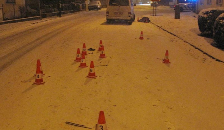 Místo tragické dopravní nehody v Nových Hodějovicích